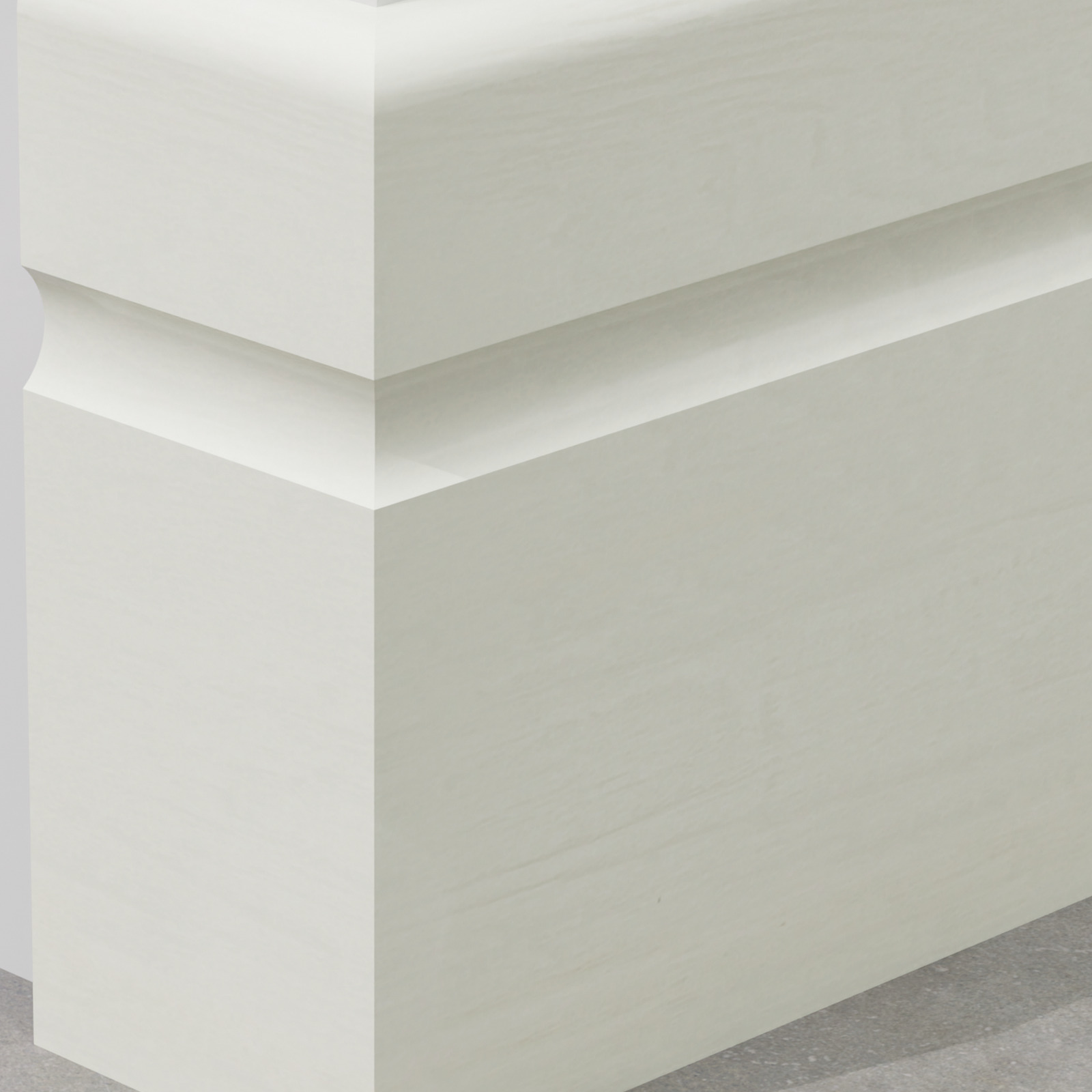 Skirting Board PS 90x8 mm — 002 White Ash