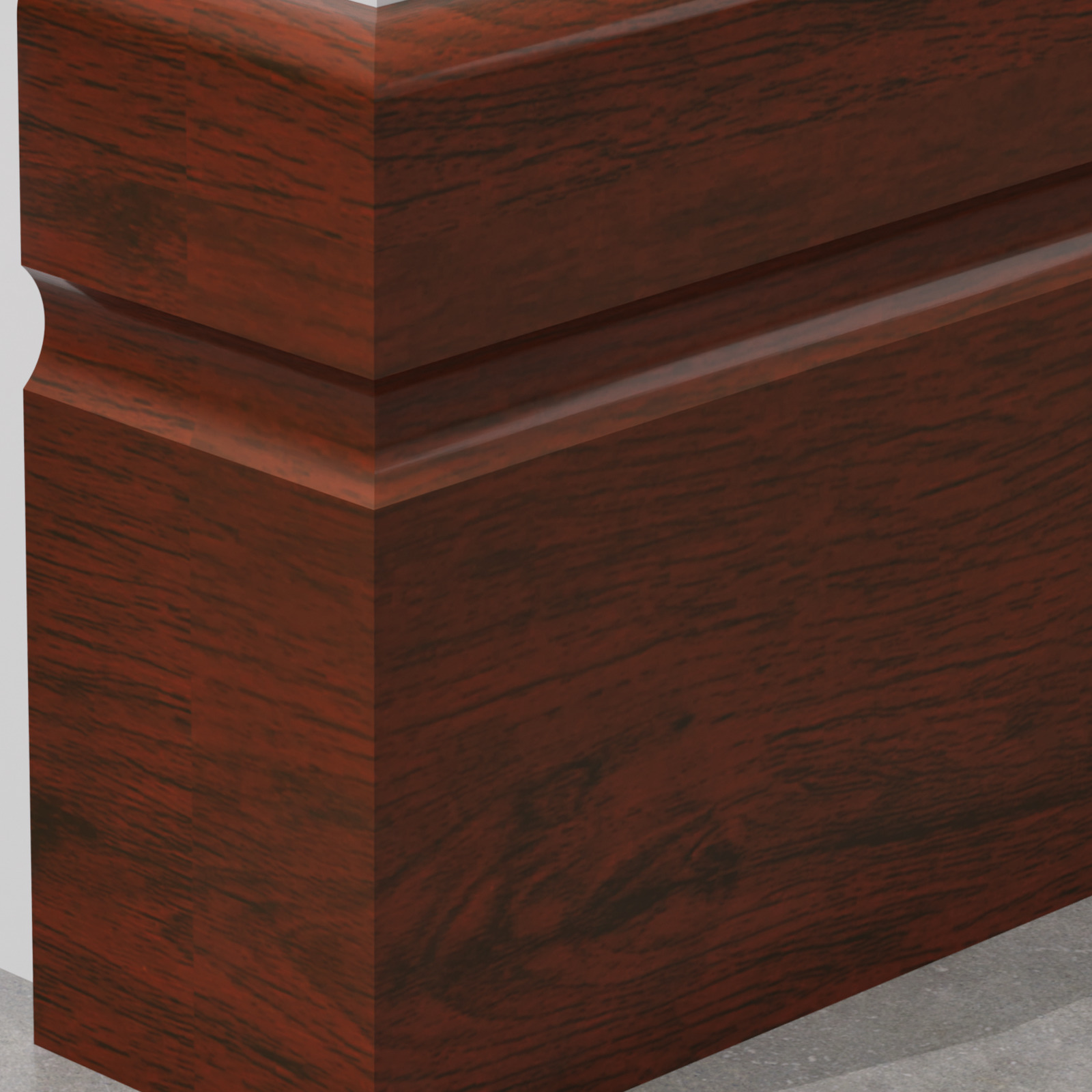Skirting Board PS 90x8 mm — 008 Red Oak