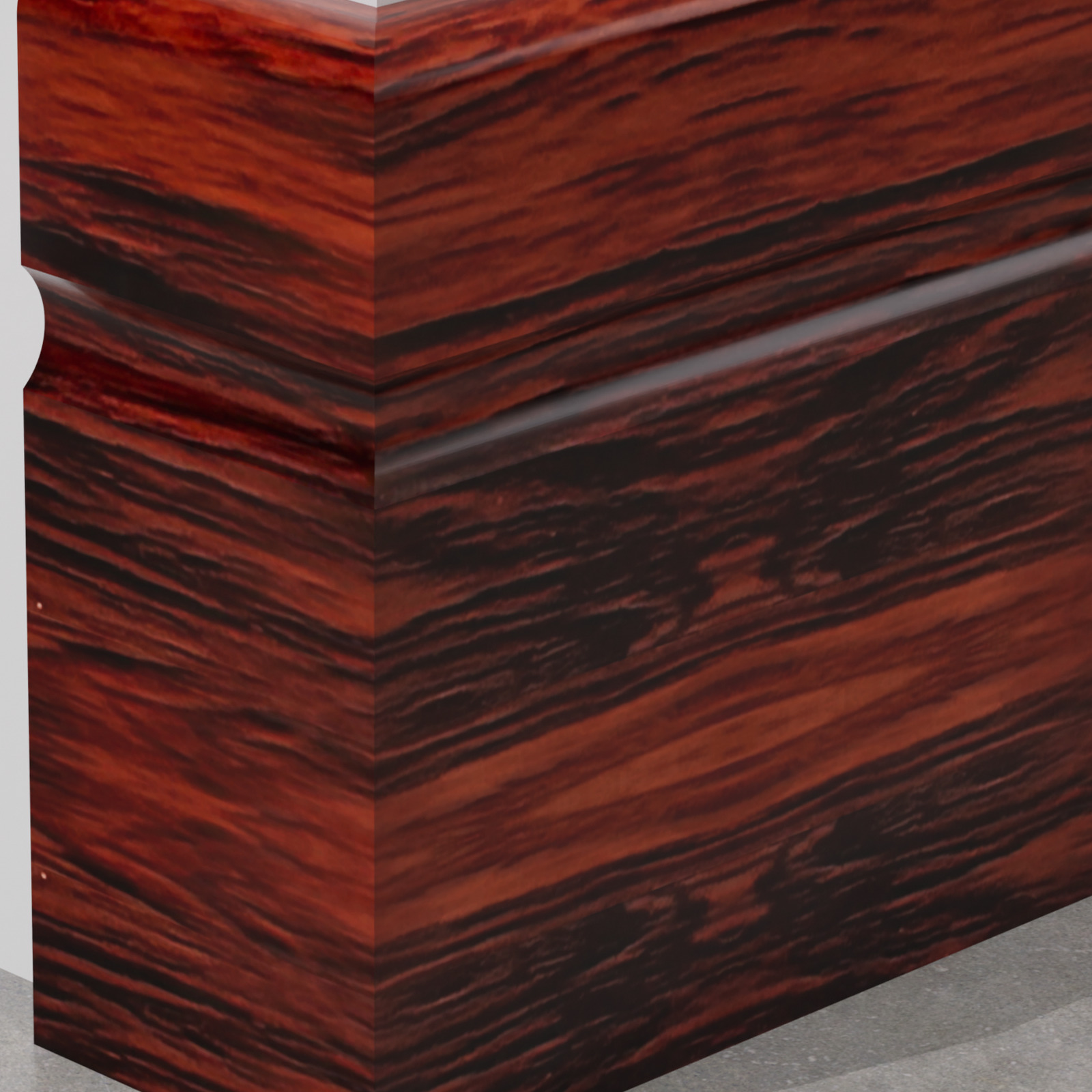 Skirting Board PS 90x8 mm — 013 Mahogany