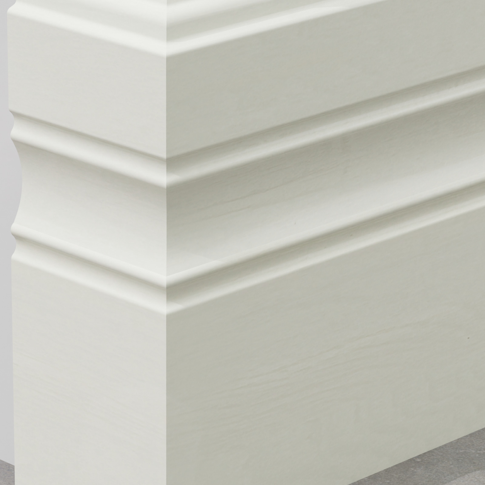 Skirting Board PS 100x8 mm — 002 White Ash