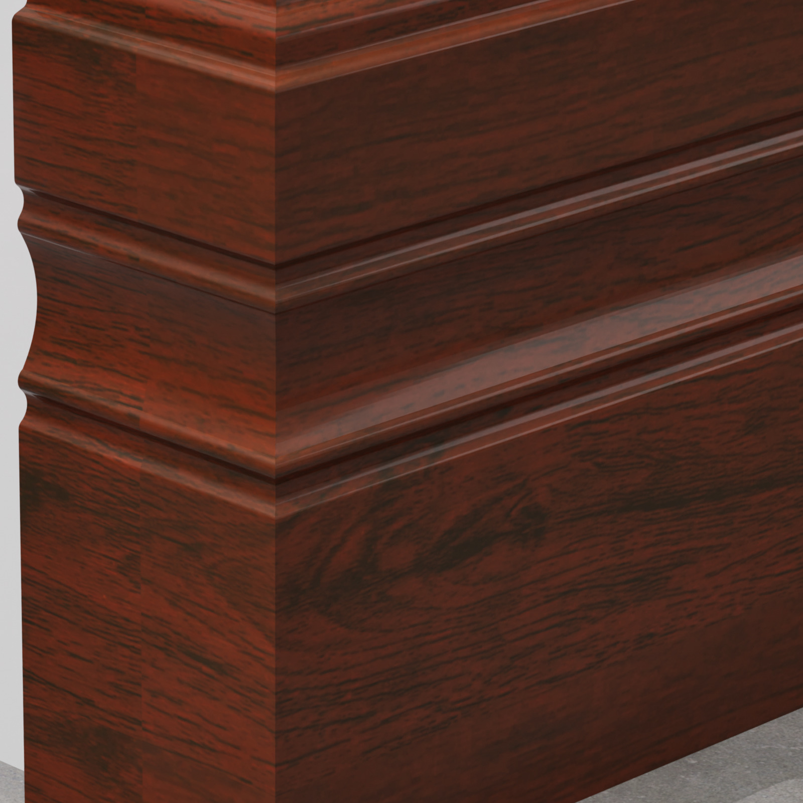 Skirting Board PS 100x8 mm — 008 Red Oak